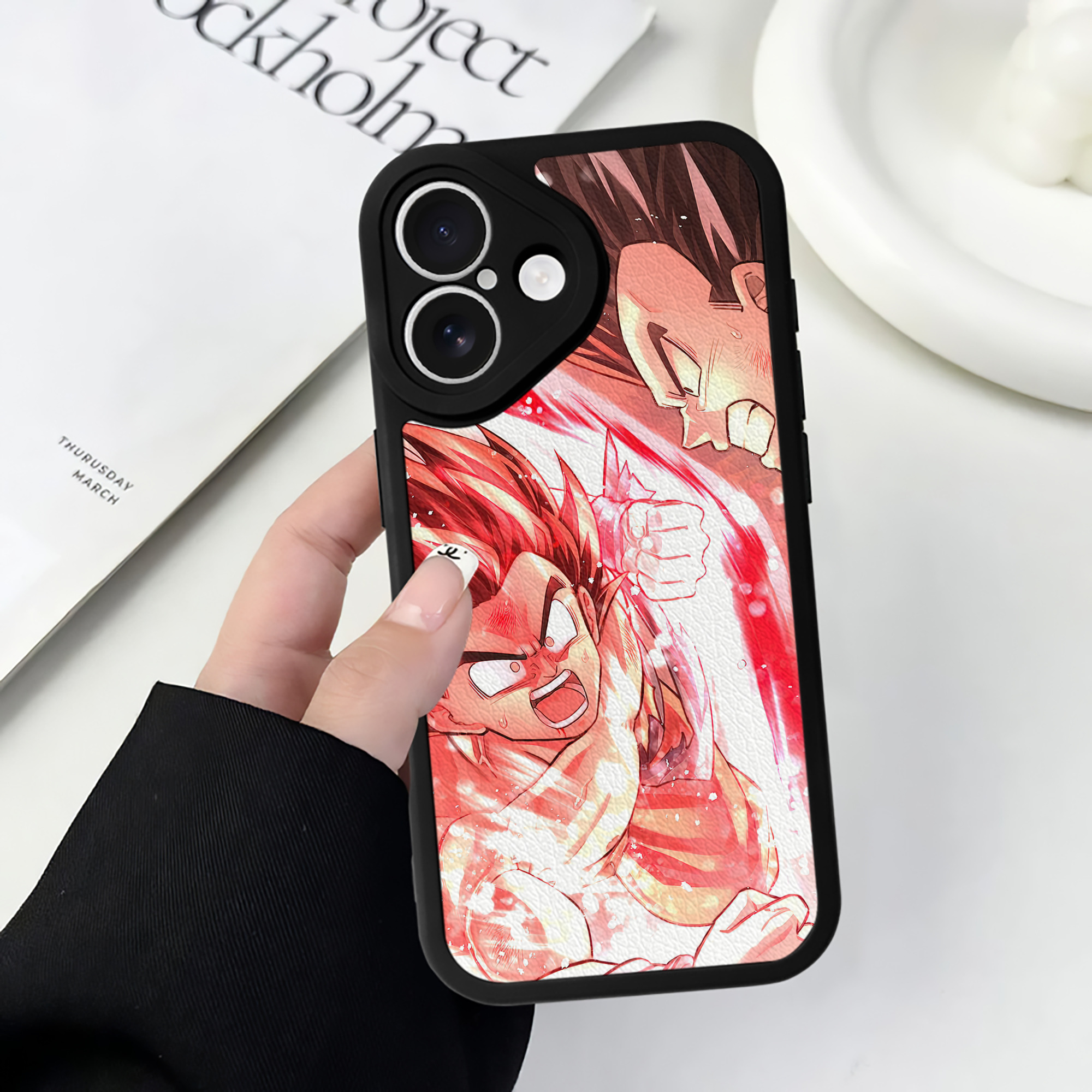 （画像用） ドラゴンボール DRAGON BALL 【iPhone 16シリーズ対応】シリコンスマホケース（レザー調） 材質：シリコン